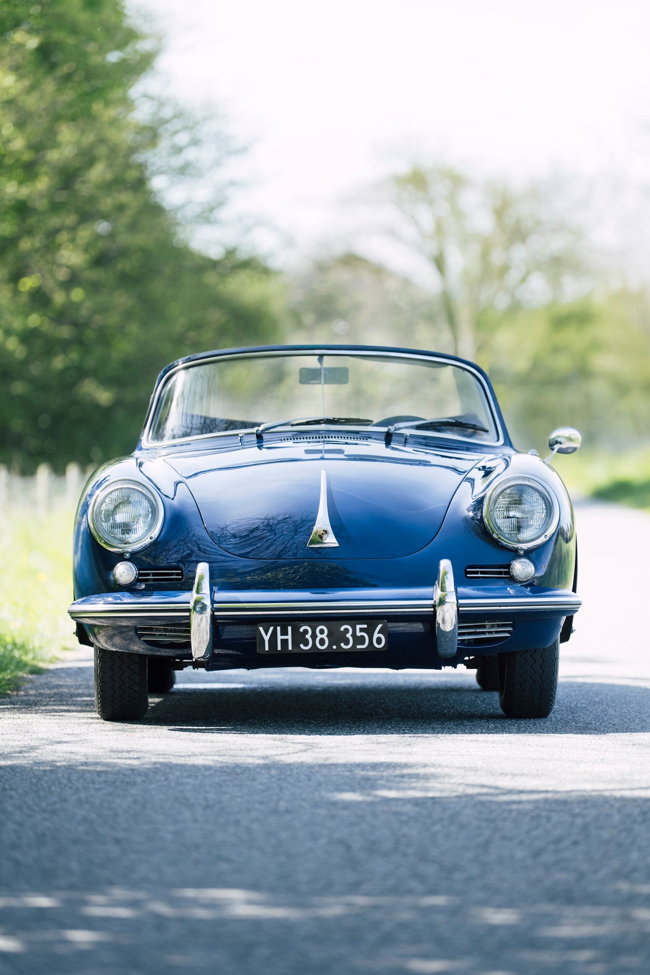 Front of a 1962 Porsche 356 B 1600 Super 75 Cabriolet T6.