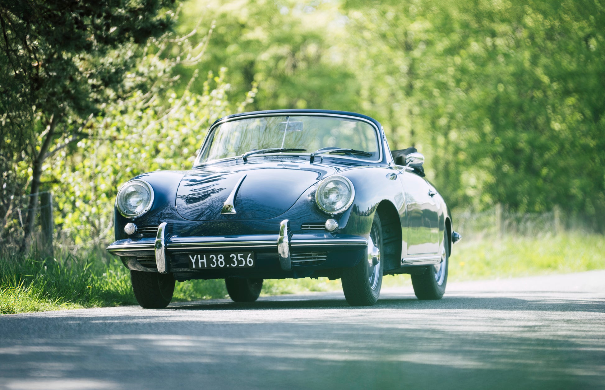 Angled front. 1962 Porsche 356 B 1600 S 75 Cabriolet T6 for sale.