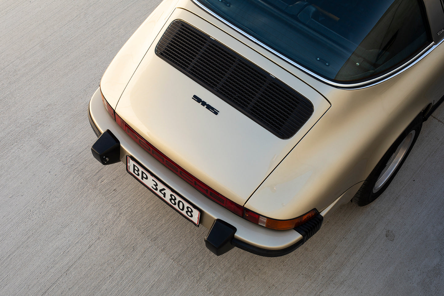 Rear side. 1975 Porsche 911S Targa for sale.