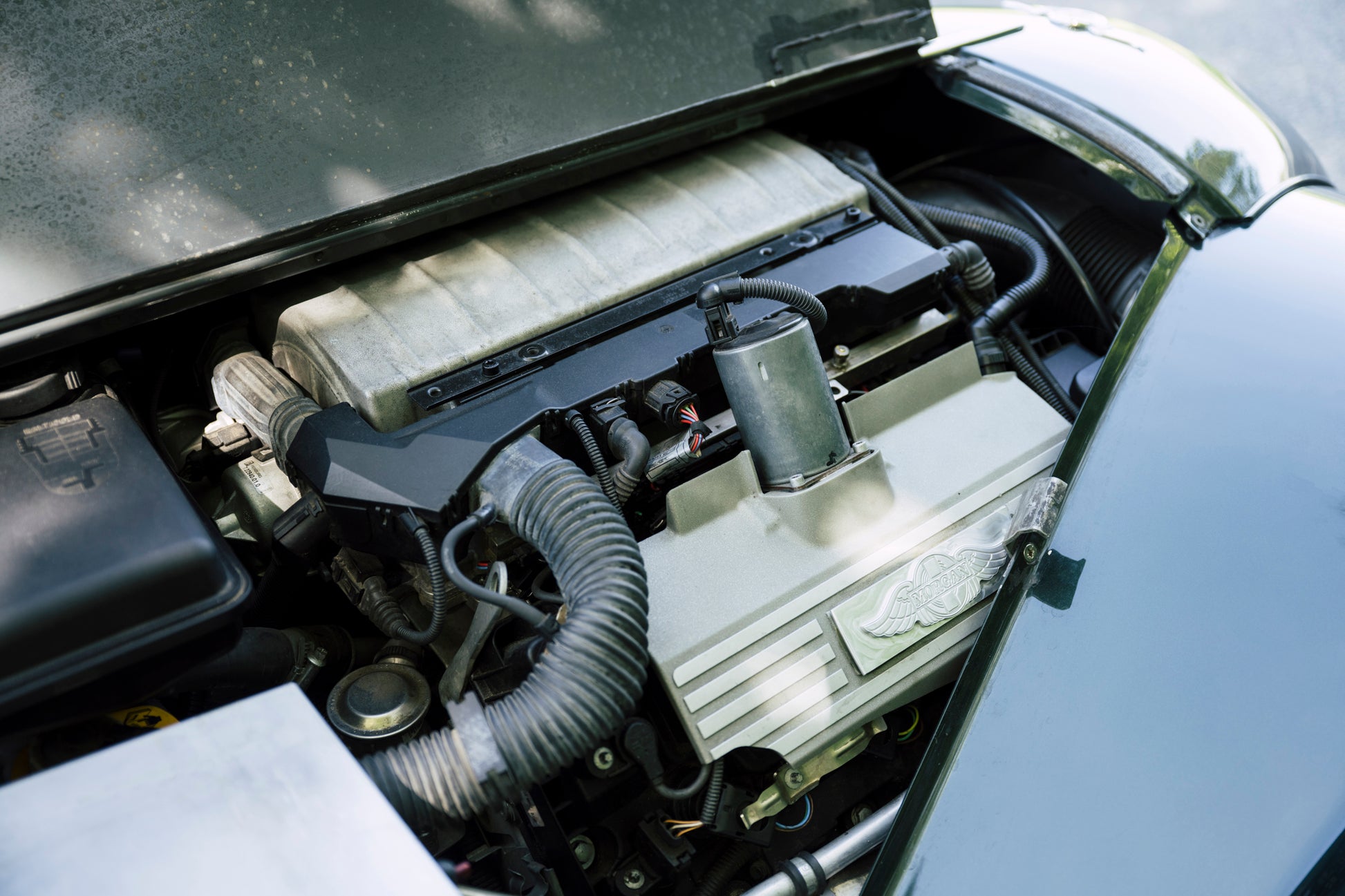 Engine closeup. 2005 Morgan Aero 8.