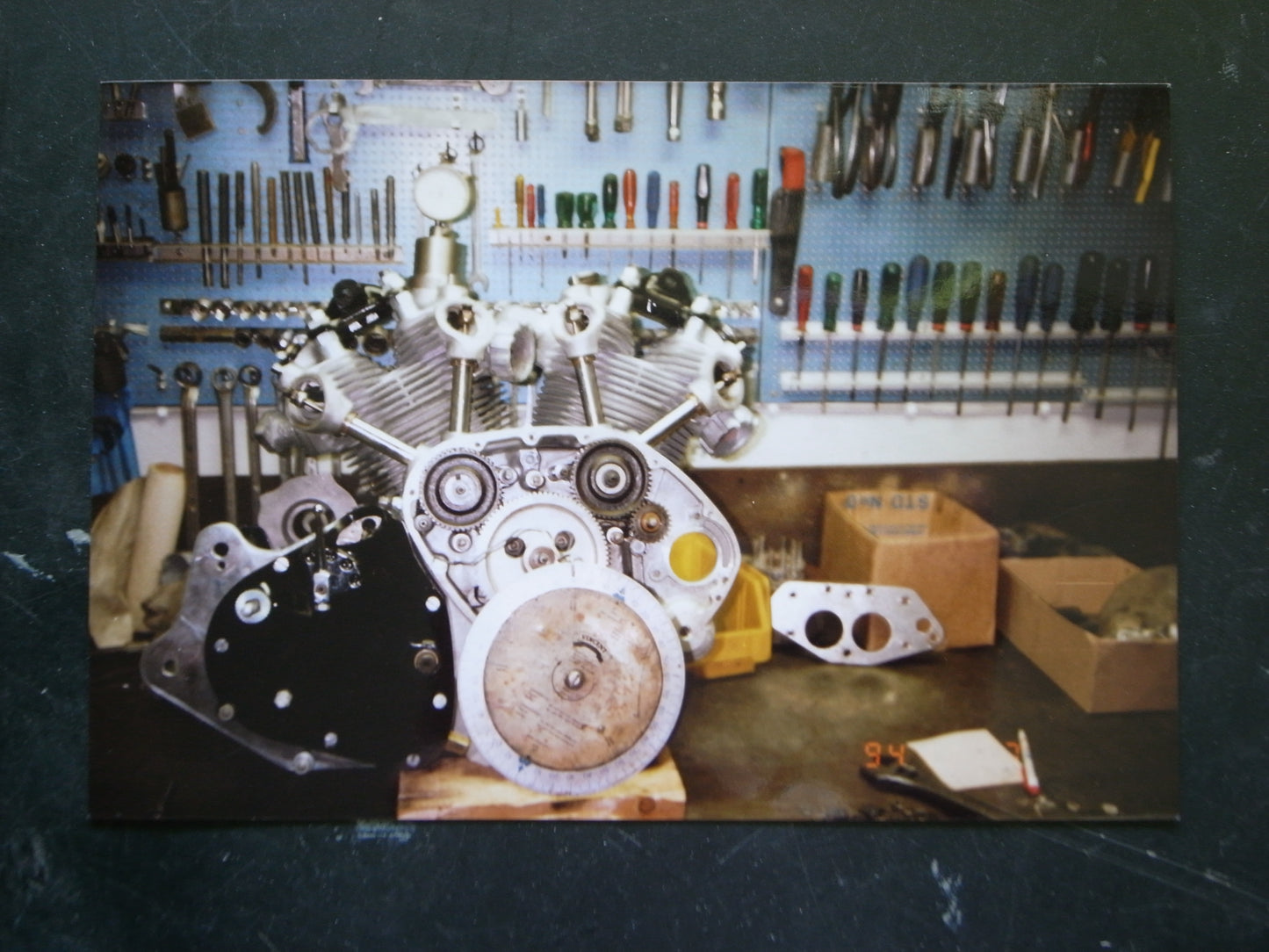 Restoration, engine. 1955 Vincent Black Shadow Series D.