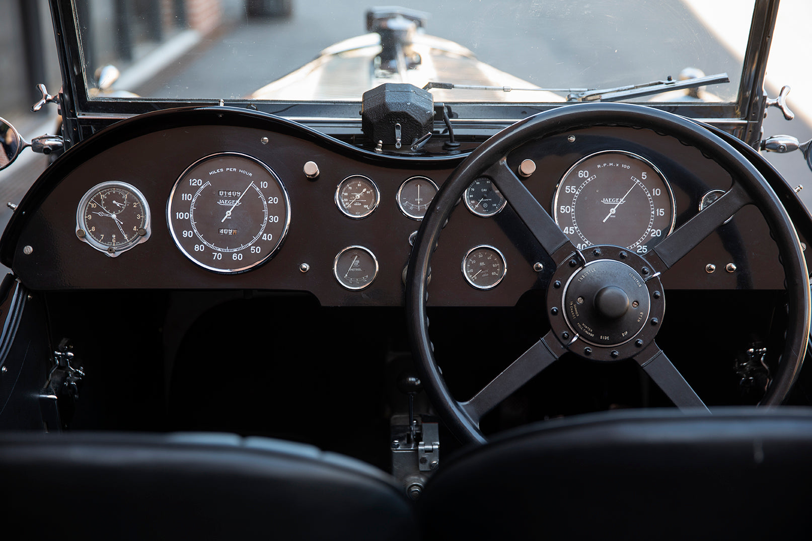 Dashboard layout. 1933 Aston Martin Le Mans Short Chassis.
