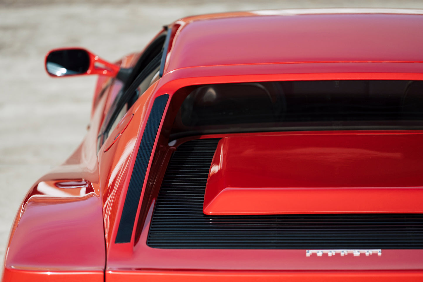 Rear end detail. 1991 Ferrari Testarossa.