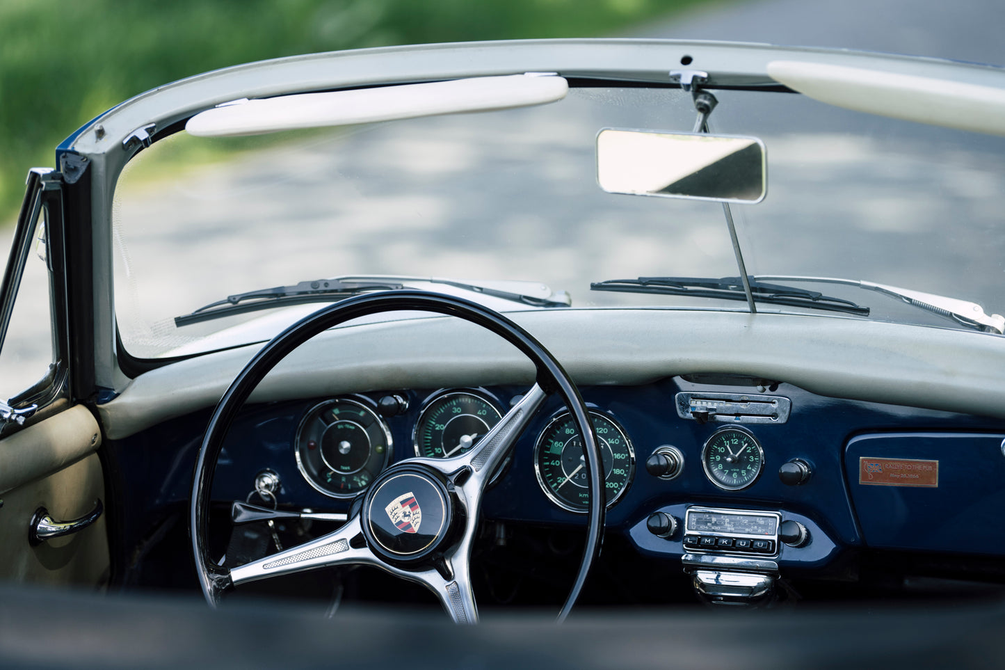 1962 Porsche 356 B 1600 S Cabriolet T6 for sale. Dashboard and steering wheel.