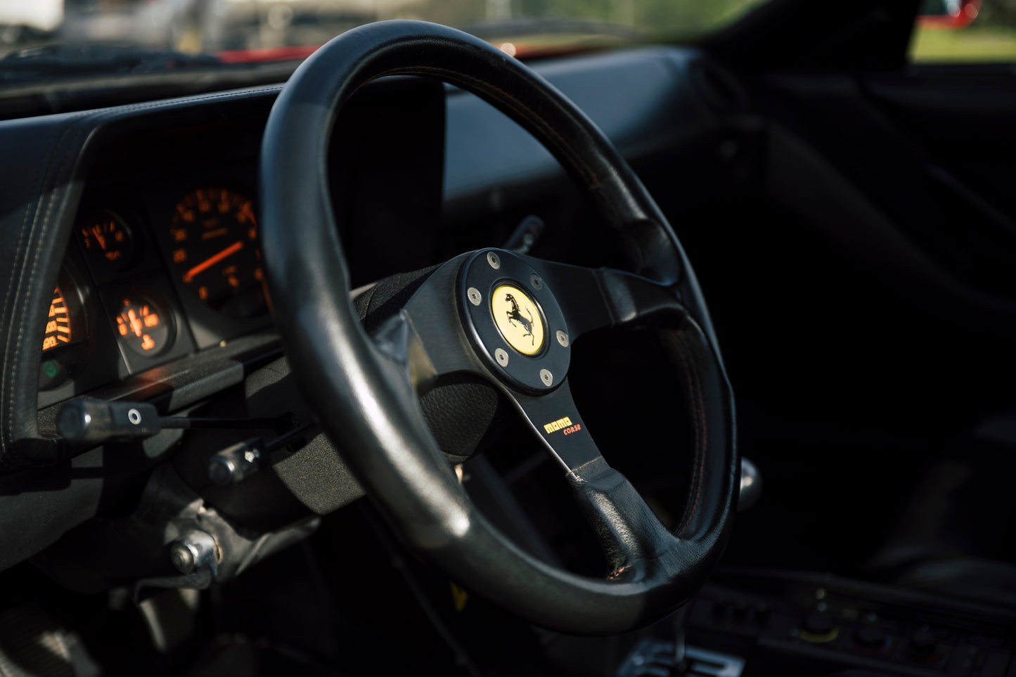 Steering wheel. 1991 Ferrari Testarossa.