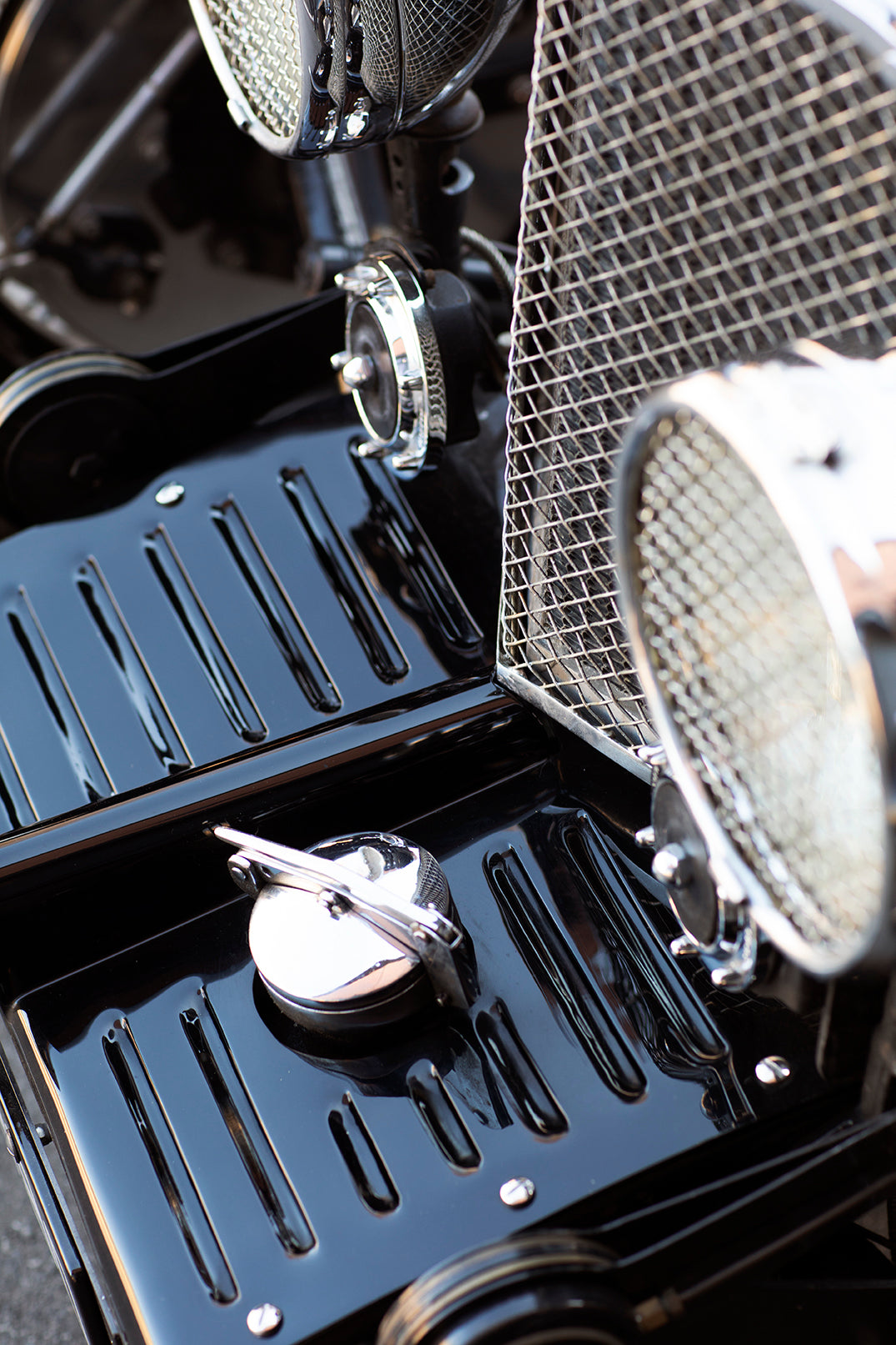 Headlights. 1933 Aston Martin Le Mans Short Chassis.