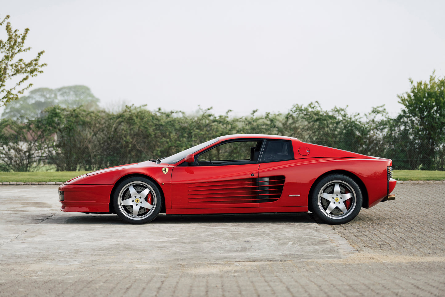 Sleek side view of 1991 Ferrari Testarossa.