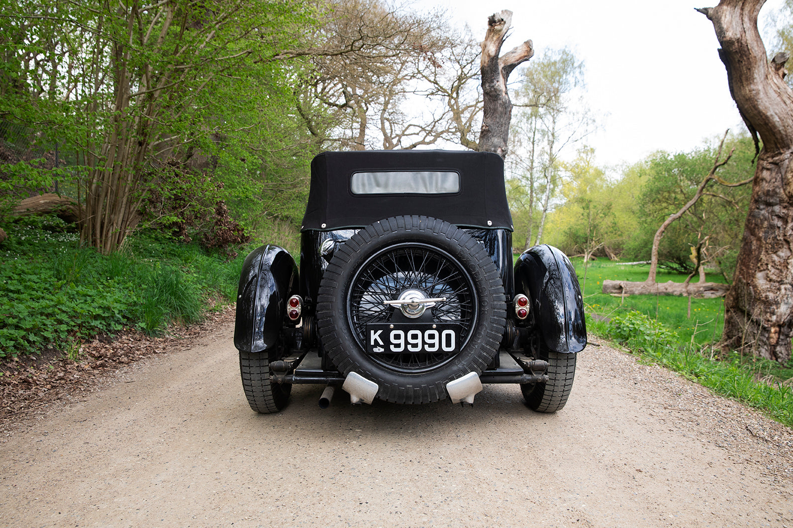 Rear-end historic plates. 1933 Aston Martin Le Mans Short Chassis.
