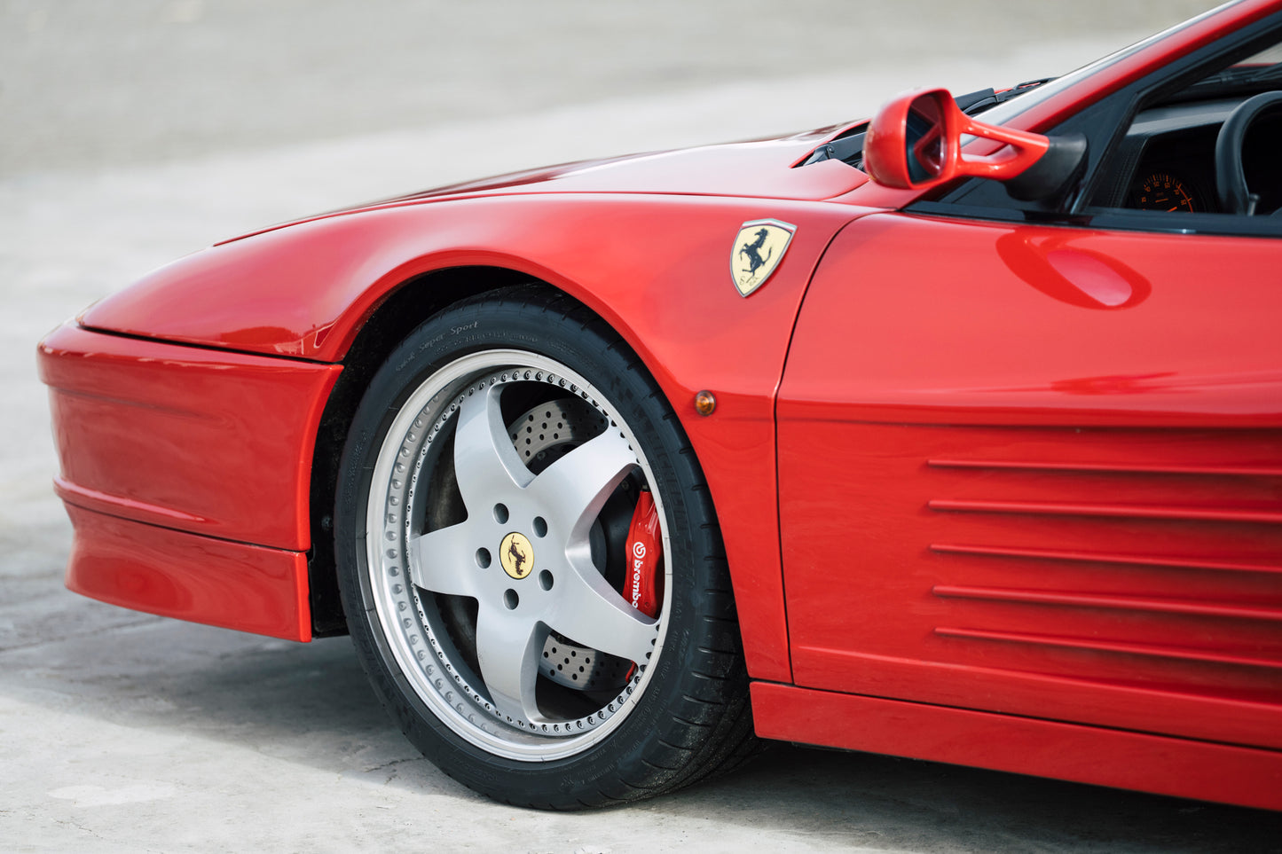 Wheel detail. 1991 Ferrari Testarossa for sale.