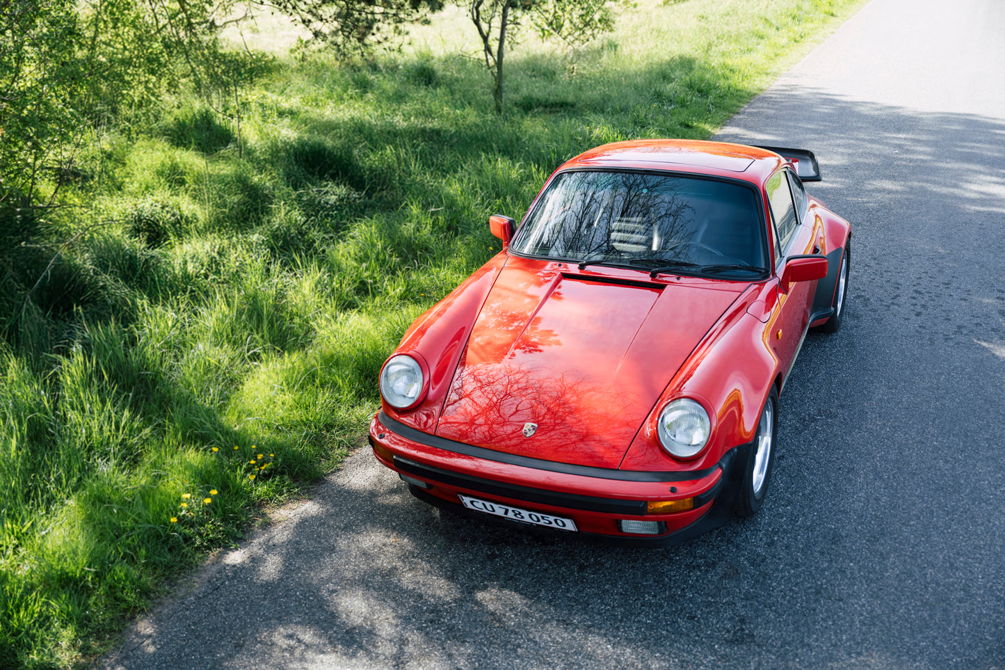 Front shot of parked 1979 Porsche 930 Turbo 3.3 Litre.