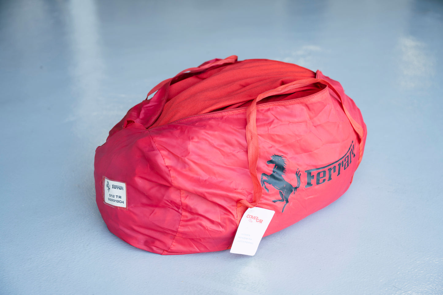 Ferrari duffel bag. 1991 Ferrari Testarossa.