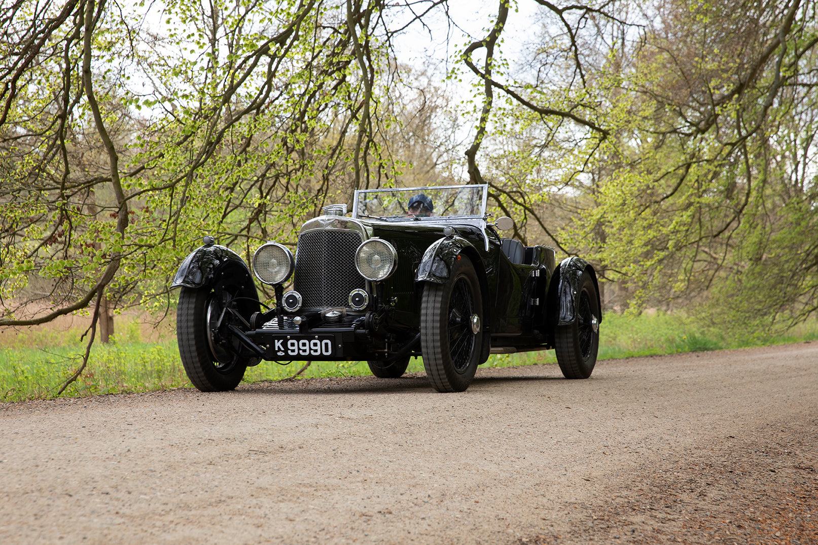 1933 Aston Martin Le Mans Short Chassis with driver.