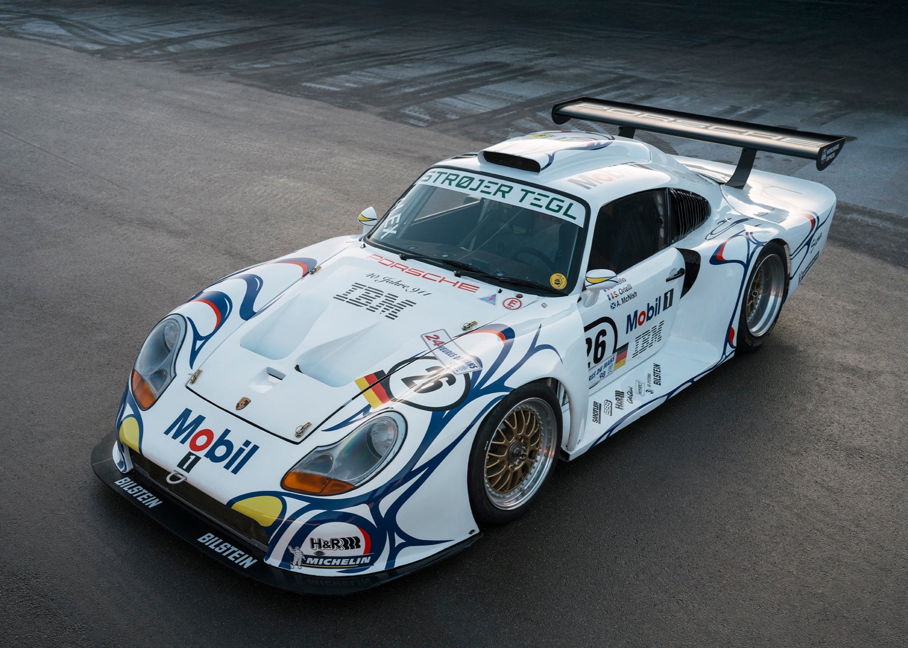 Classic 1997 Porsche 911 GT1 racer for sale.