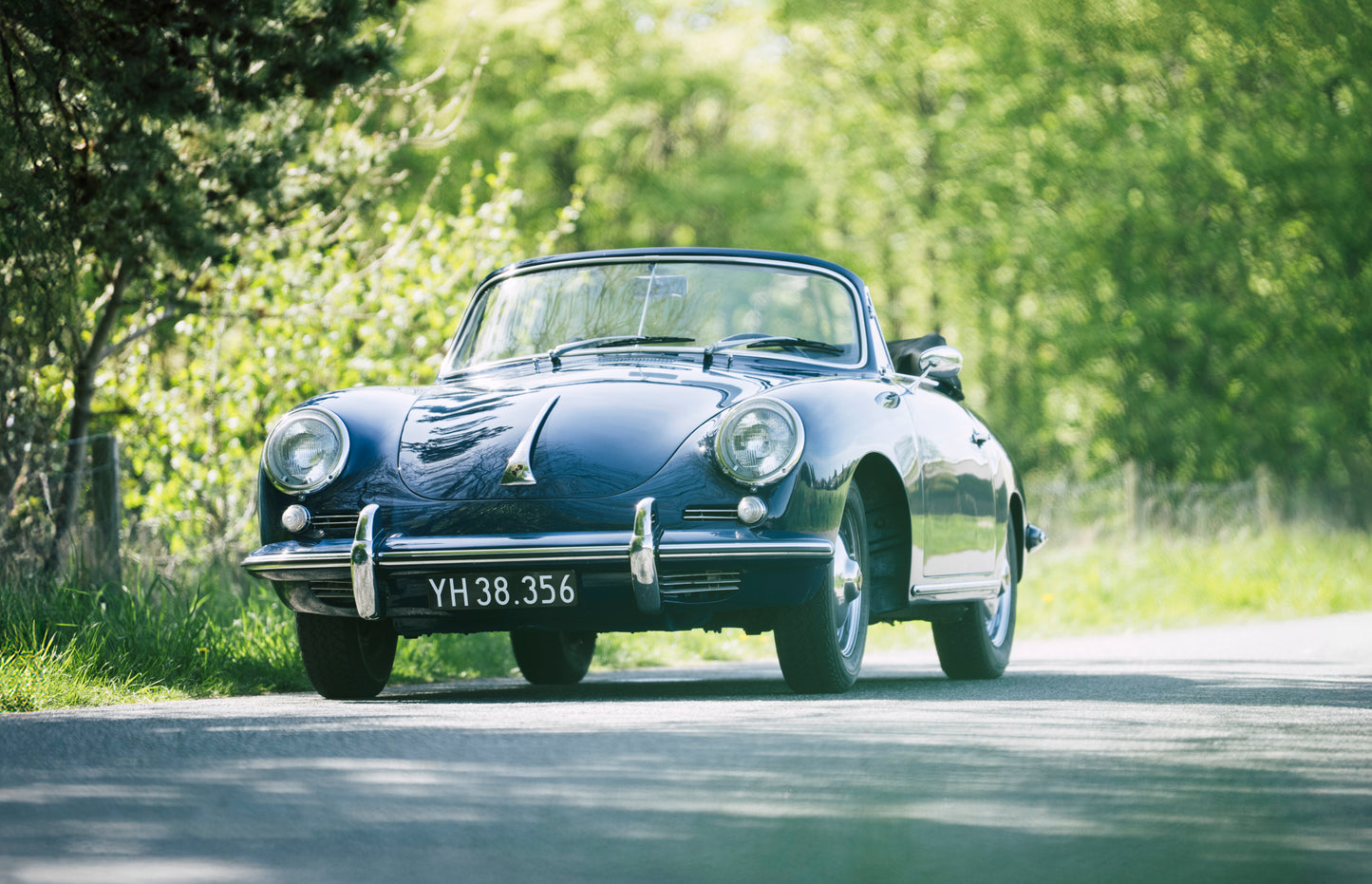 Angled front. 1962 Porsche 356 B 1600 S 75 Cabriolet T6 for sale.