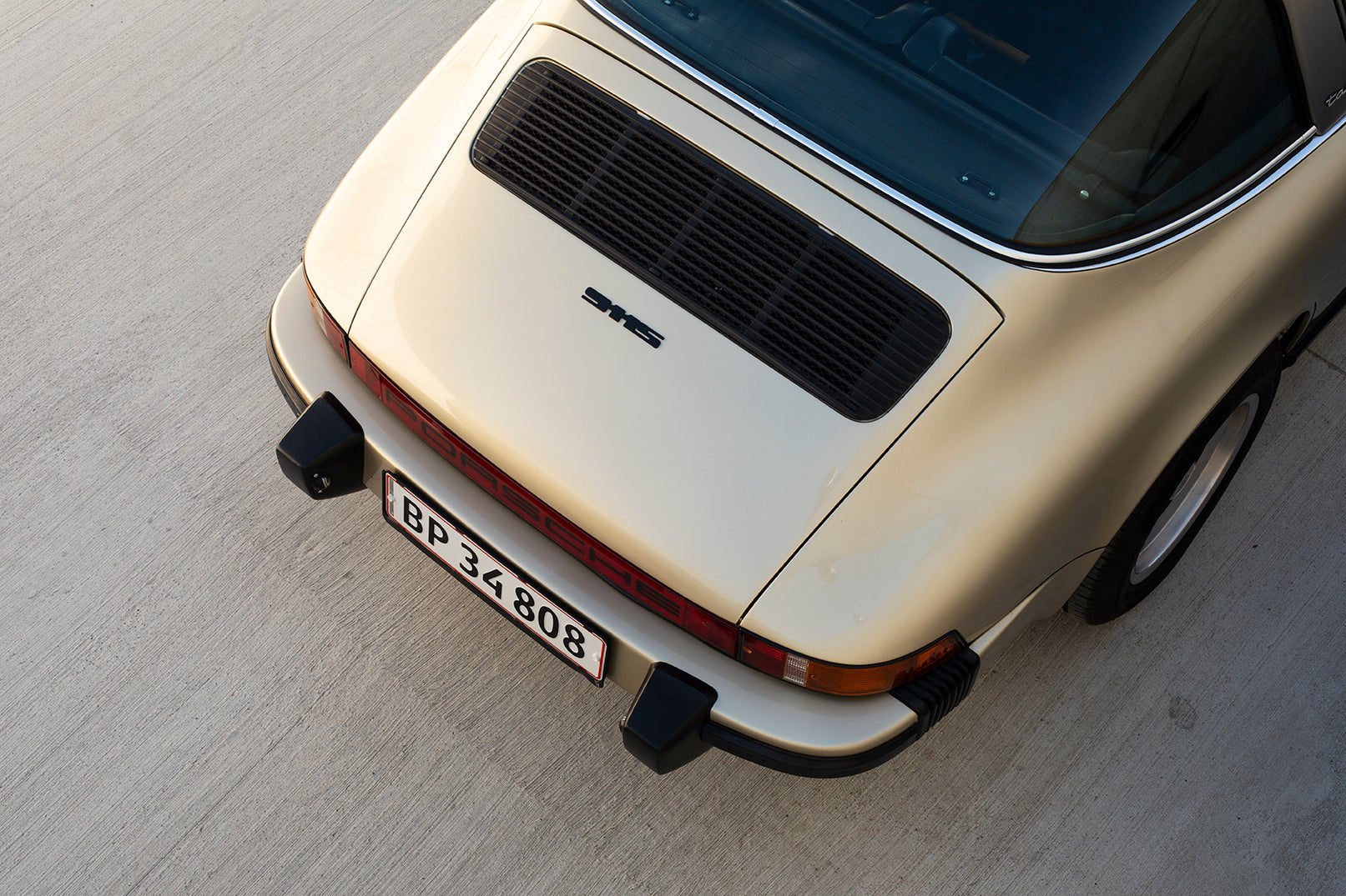 Rear side. 1975 Porsche 911S Targa for sale.