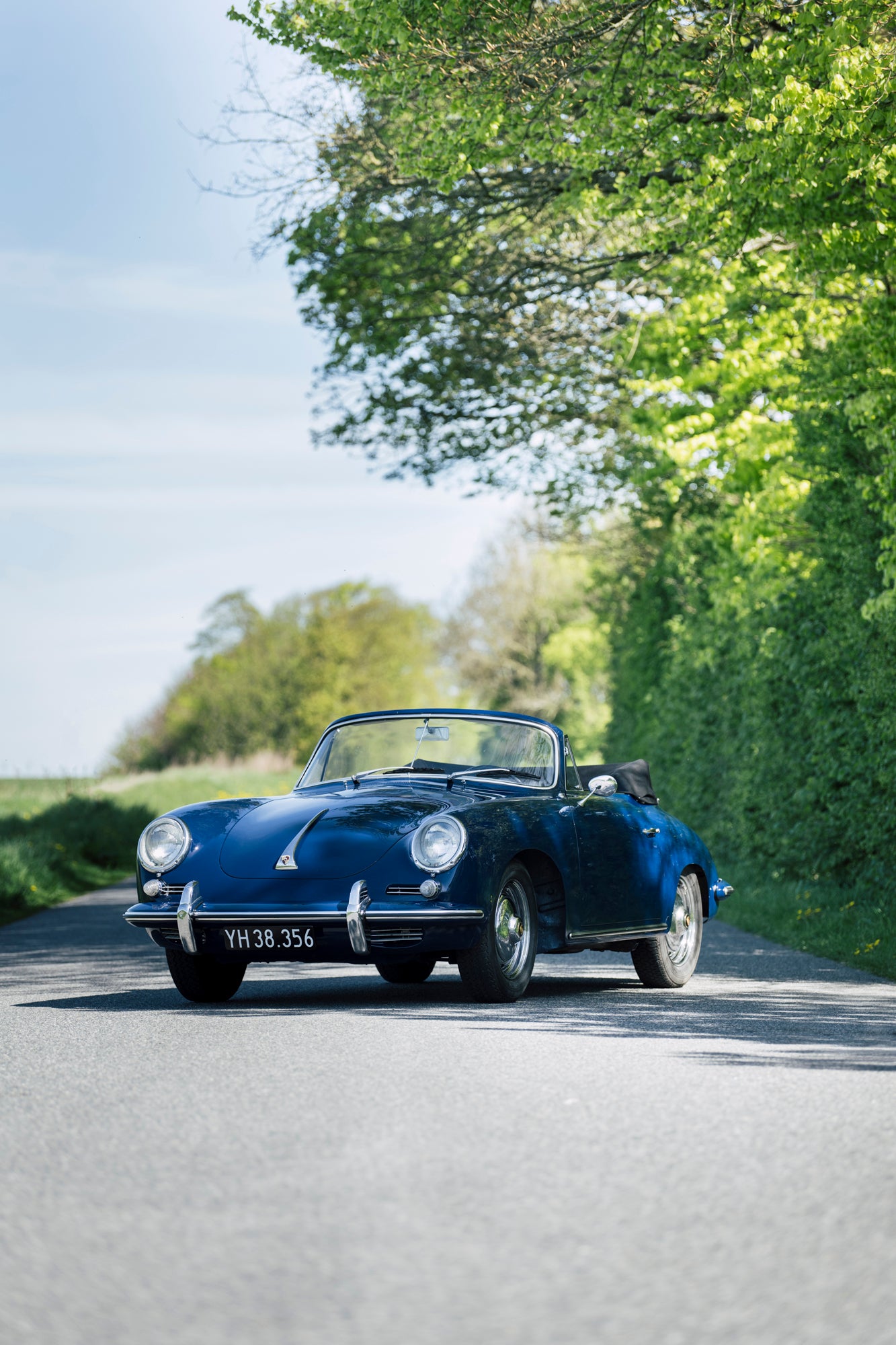 1962 Porsche 356 B 1600 S 75 Cabriolet T6 framed beautifully by nature.