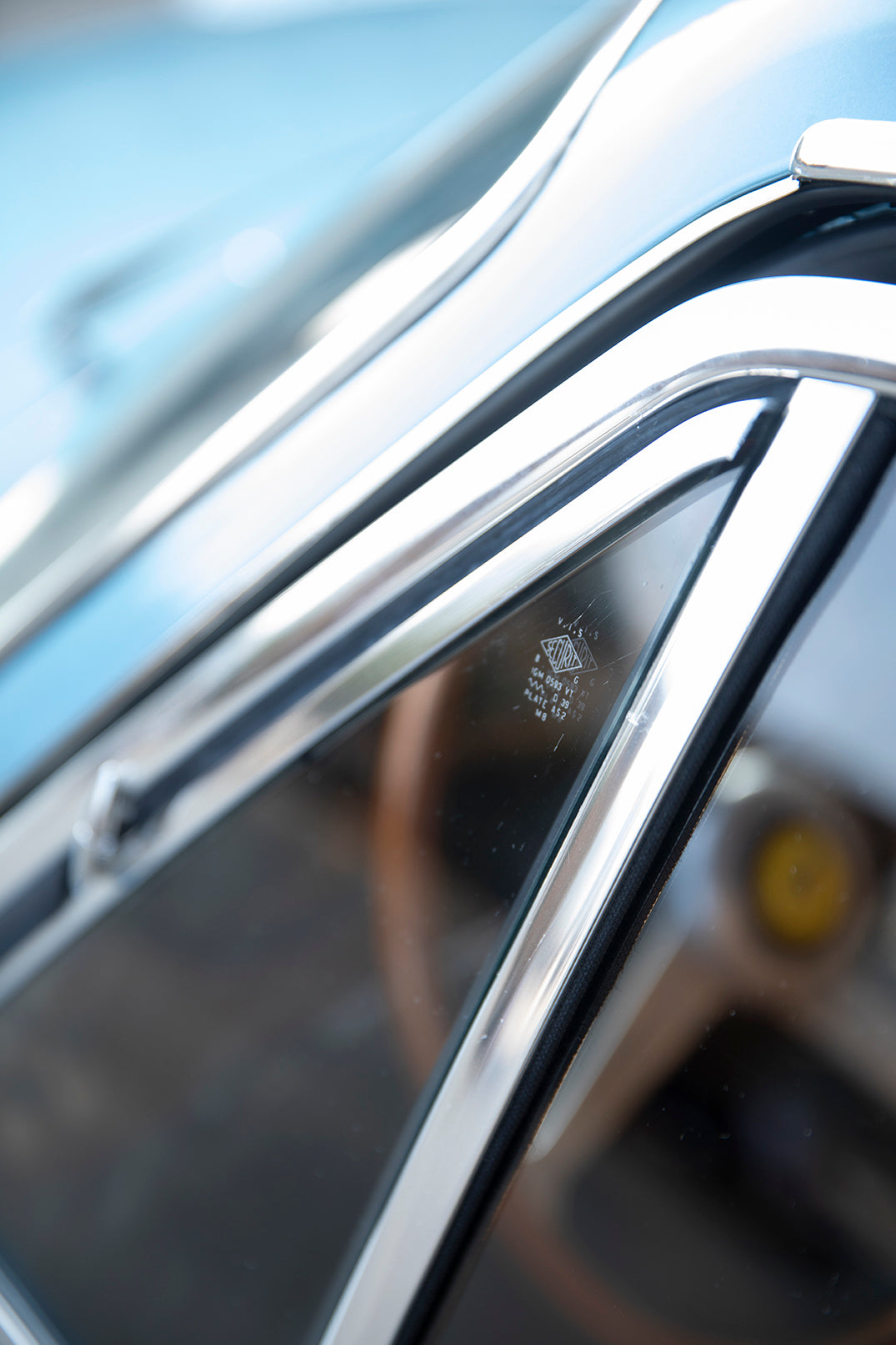 Window detail. 1969 Ferrari 365GT 2+2.