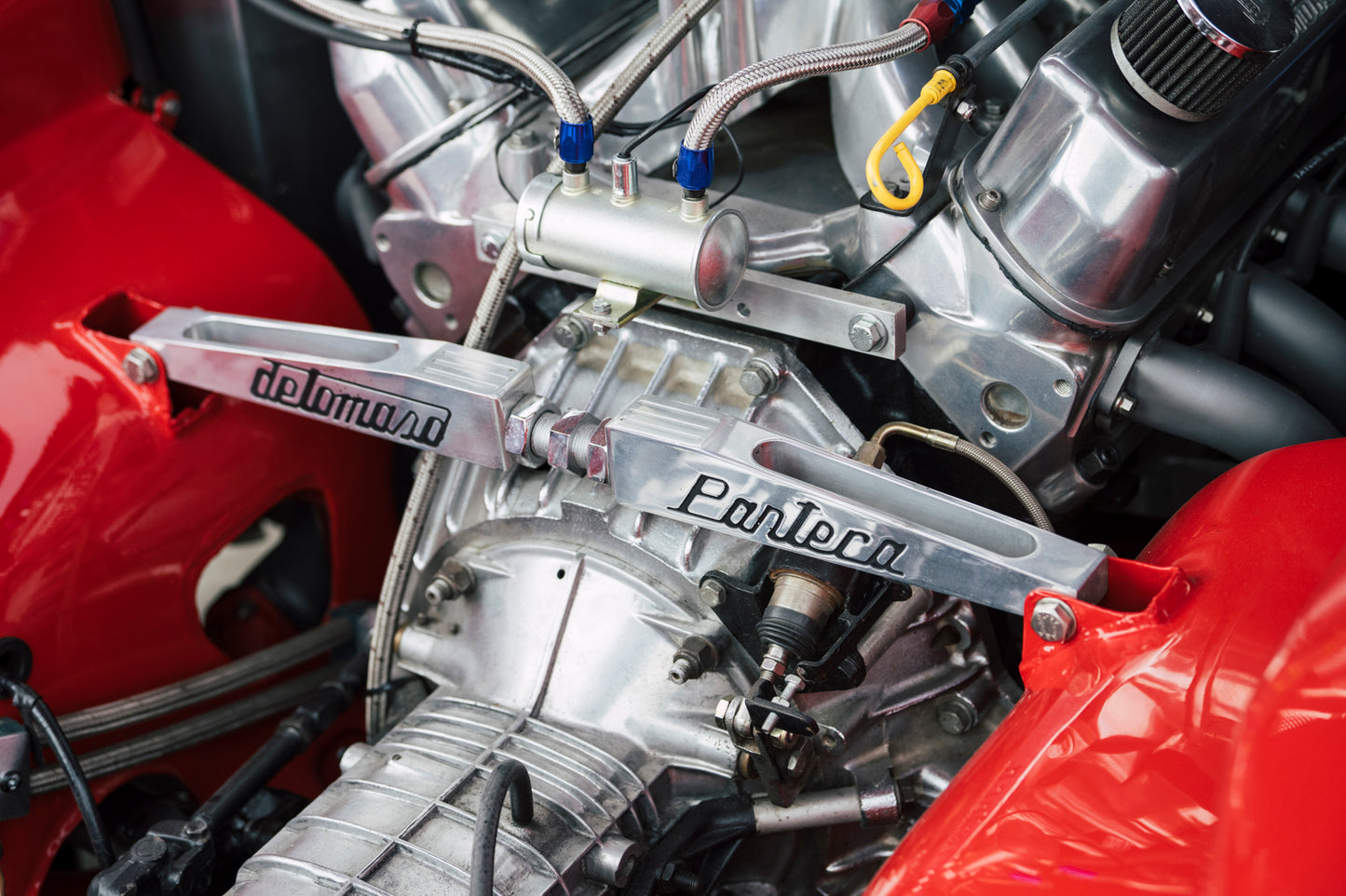 Engine detail. 1973 DeTomaso Pantera To GT5-S Specification. For sale.