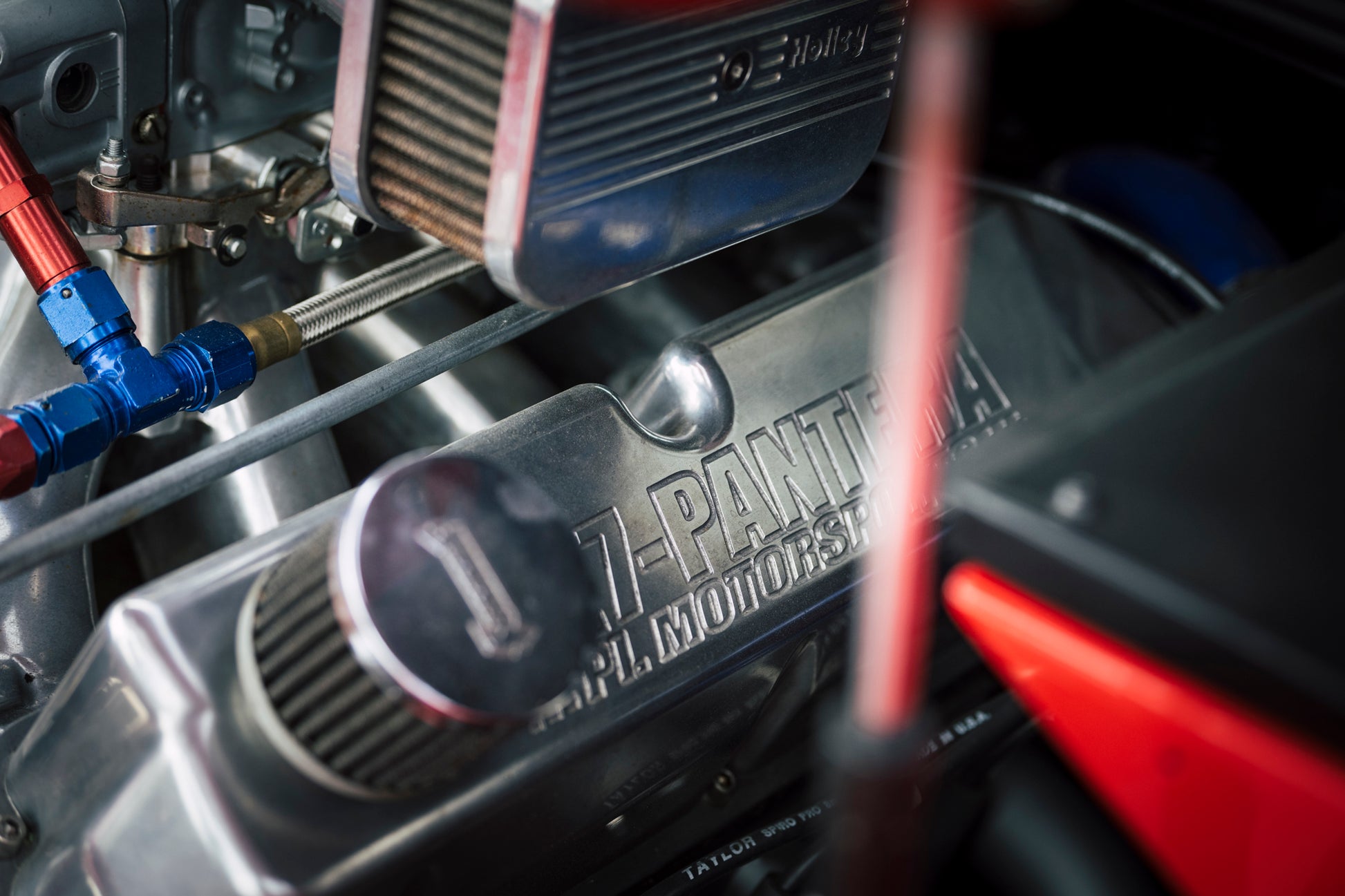 Engine detail of 1973 DeTomaso Pantera To GT5-S Specification.
